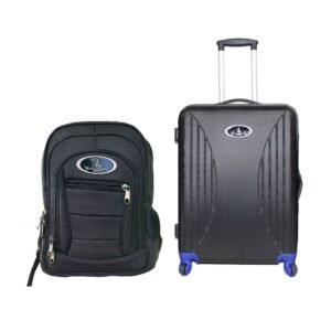 Travel Smart Rucksack Bag + Cabin Suitcase - Black