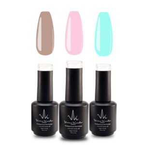 Vivien Kondor Gel Polish Trio (Taupe + Pastel Pink + Blue Mountain)