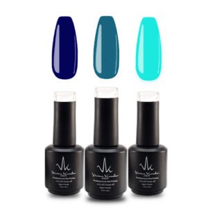 Professional Gel Polish trio Set Of 3(Cobalt Blue + Blue Crush + Aquarium)