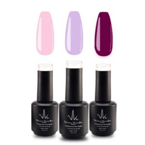 Professional gel polish trio, Set Of 3(Pastel Pink + Mauve + Raspberry Jam)