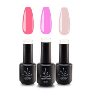 Professional Gel Polish Trio, Set Of 3 (Hot Pink + Berry Twist + Pastel Nude)