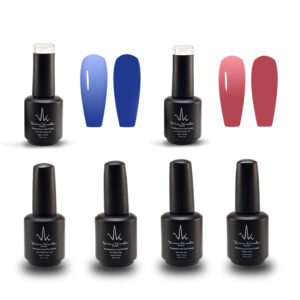 6 pcs gel polish set (warm gel polish, cool gel polish, base coat, bonding gel, ph nail prep