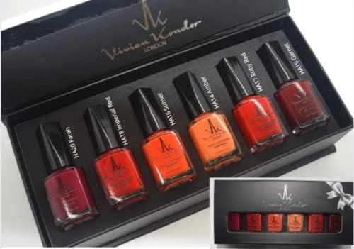 Set of 6 (Henna Infused Permeable Nail Polish Wudhu and Vegan)