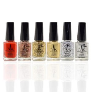 Box of 6 - Hot Chilli, Rose Gold Glitter, Gold Glitter, Silver Glitter, Metallic Gold, Metallic Silver