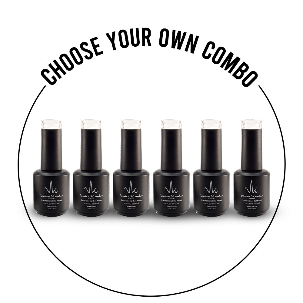 Set Of 6 Vivien Kondor Gel Polish | Create Your Own Combo | Vegan & Cruelty Free