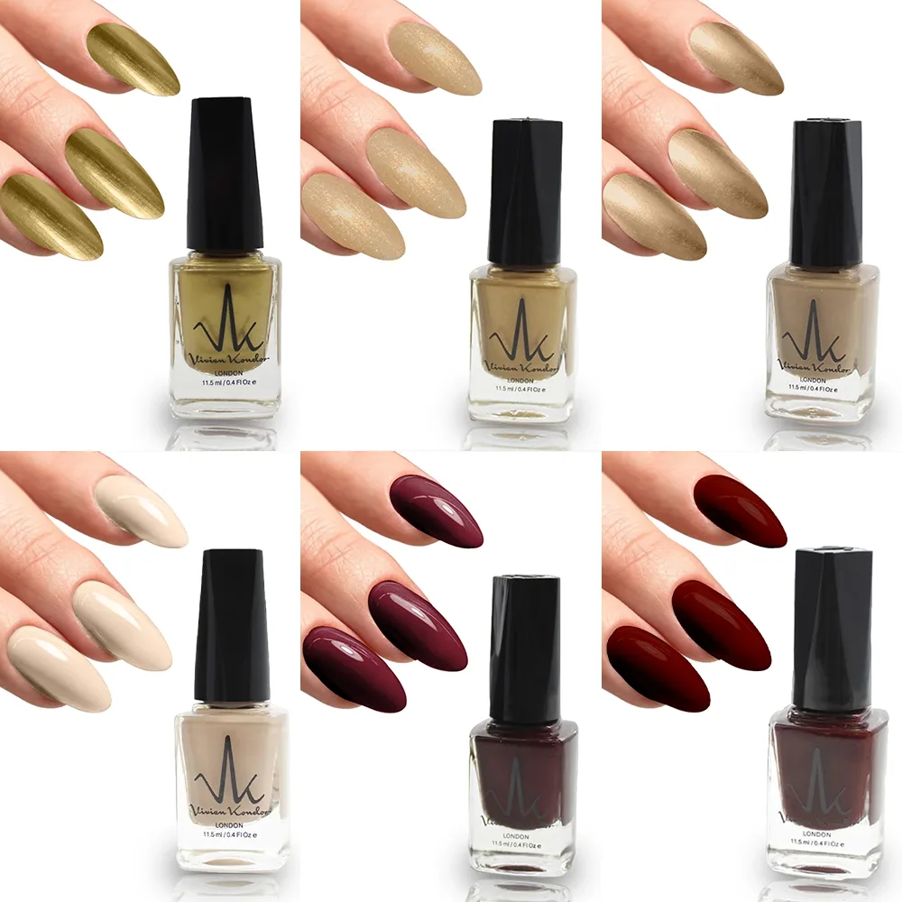 Box Set of 6 Water Permeable Nail Polishes - Vivien Kondor London - Image 3